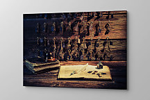 Obraz Retro kľúče na drevenej stene 1419